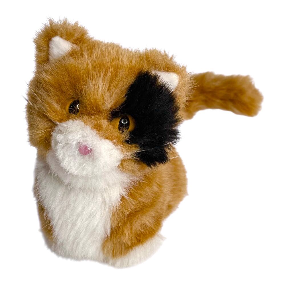 American Girl Pet Cat Ginger Calico Kitty Plush Toy Poseable Tail Faux Fur Vtg